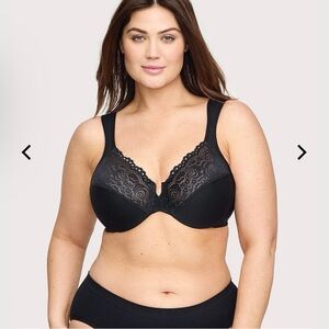 Glamorise Low Cut WonderWire Lace Bra